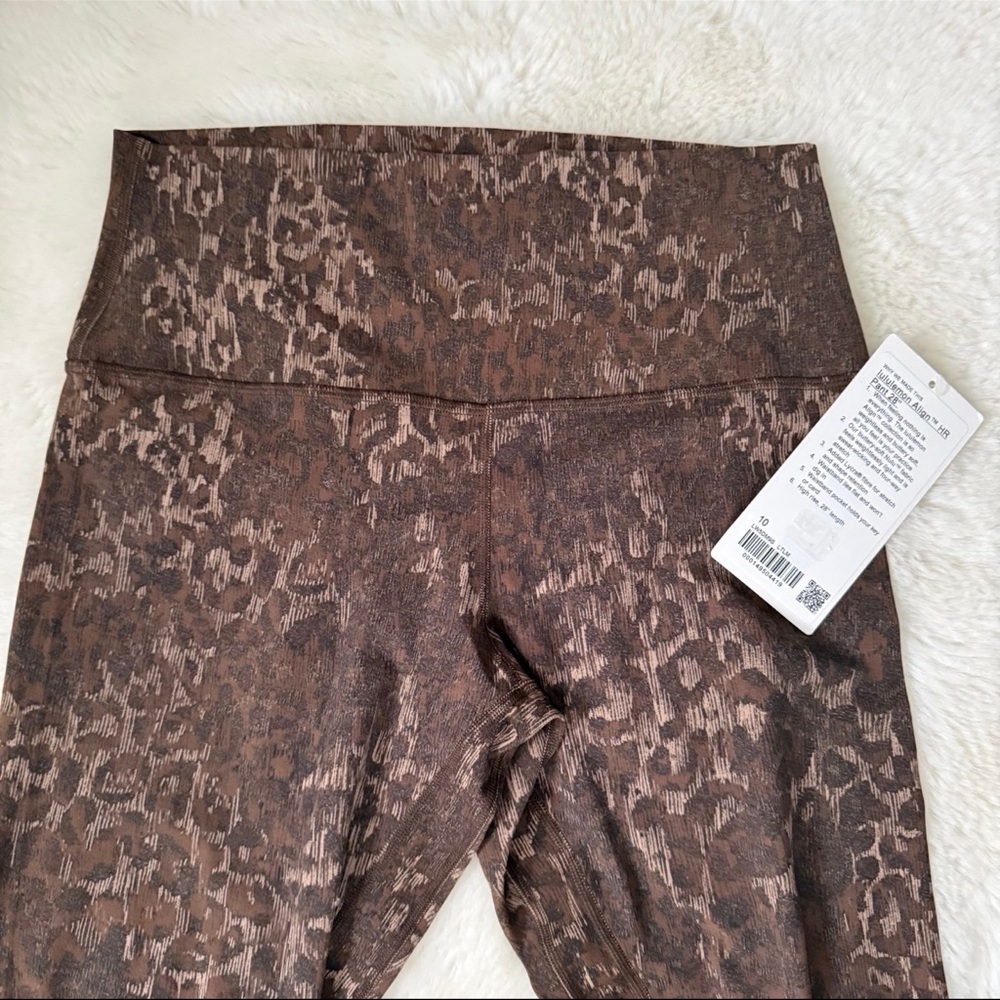 Lululemon NWT Align High-Rise Pant 28" Lined Truleopard Max Brown Multi Size 10 - Picture 2 of 9